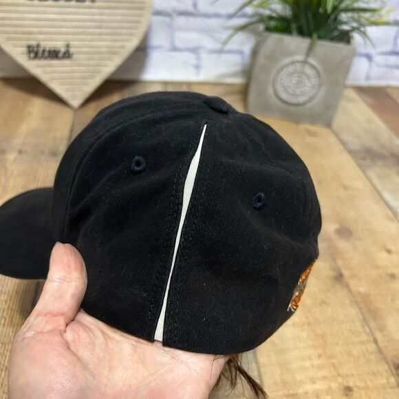 Harley Davidson Men's Black and Orange Hat flex seam - Picture 7 of 12